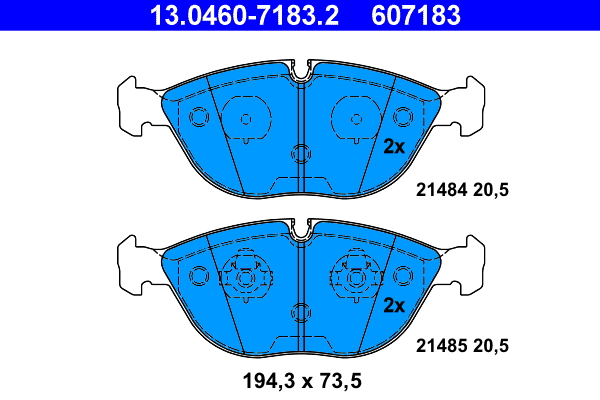 Brake Pad Set, disc brake (Front axle)  Art. 13046071832