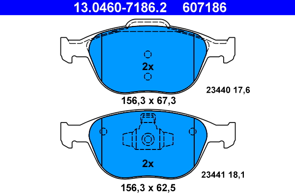 Brake Pad Set, disc brake (Front axle)  Art. 13046071862