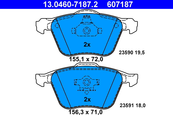 Brake Pad Set, disc brake (Front axle)  Art. 13046071872