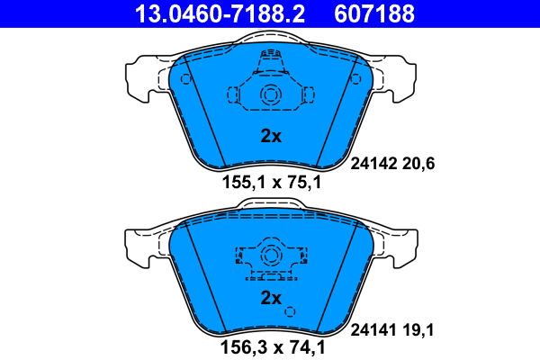 Brake Pad Set, disc brake (Front axle)  Art. 13046071882