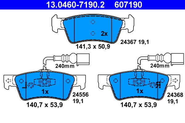 Brake Pad Set, disc brake (Rear axle)  Art. 13046071902