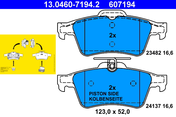 Brake Pad Set, disc brake (Rear axle)  Art. 13046071942