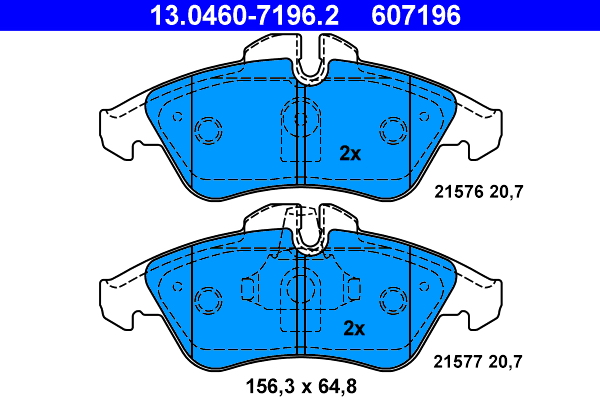 Brake Pad Set, disc brake (Front axle)  Art. 13046071962