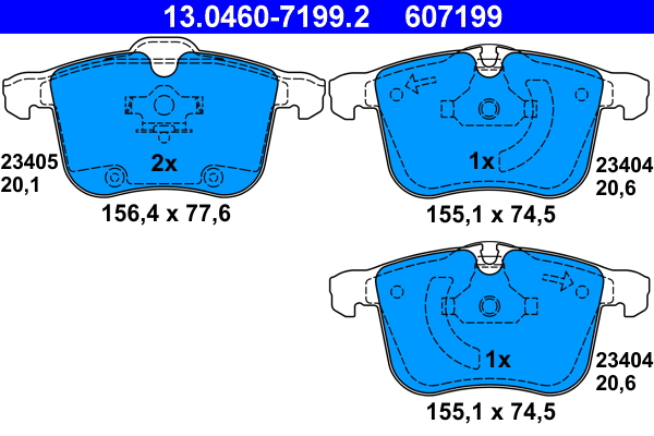 Brake Pad Set, disc brake (Front axle)  Art. 13046071992