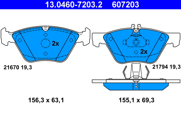 Brake Pad Set, disc brake (Front axle)  Art. 13046072032