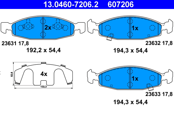 Brake Pad Set, disc brake (Front axle)  Art. 13046072062