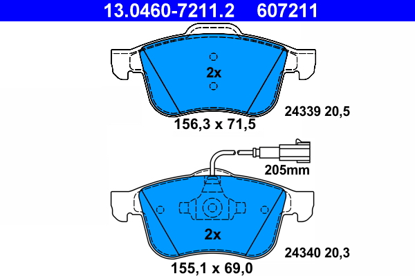 Brake Pad Set, disc brake (Front axle)  Art. 13046072112