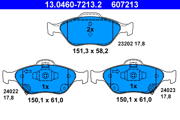 Brake Pad Set, disc brake (Front axle)  Art. 13046072132