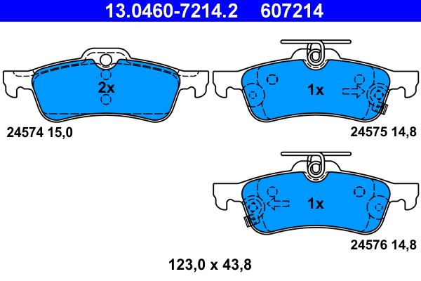 Brake Pad Set, disc brake (Rear axle)  Art. 13046072142