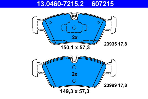 Brake Pad Set, disc brake (Front axle)  Art. 13046072152