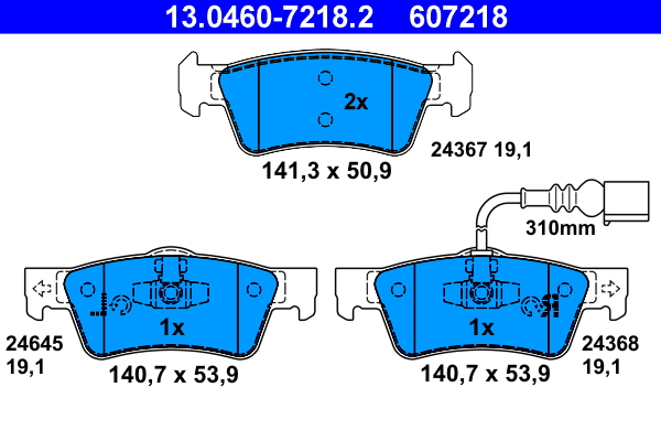 Brake Pad Set, disc brake (Rear axle)  Art. 13046072182