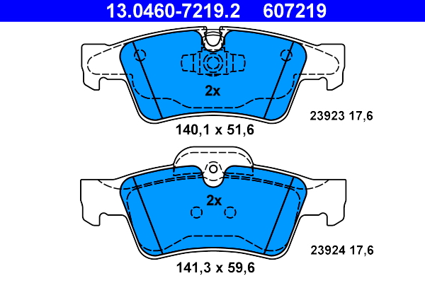 Brake Pad Set, disc brake (Rear axle)  Art. 13046072192