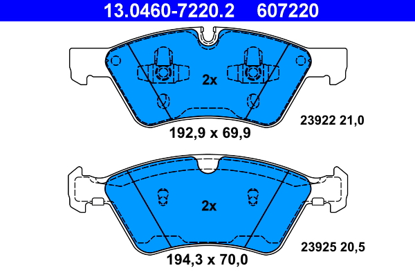 Brake Pad Set, disc brake (Front axle)  Art. 13046072202