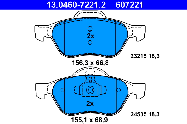 Brake Pad Set, disc brake (Front axle)  Art. 13046072212