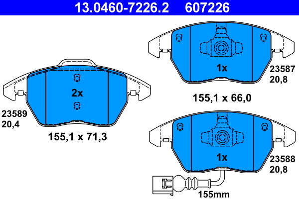 Brake Pad Set, disc brake (Front axle)  Art. 13046072262