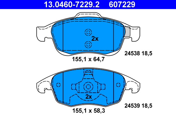 Brake Pad Set, disc brake (Front axle)  Art. 13046072292