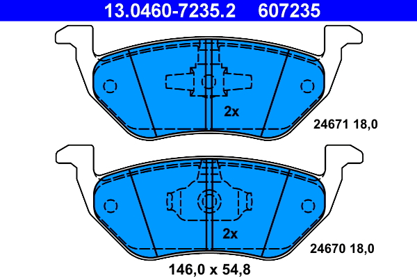 Brake Pad Set, disc brake (Rear axle)  Art. 13046072352