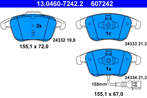 Brake Pad Set, disc brake (Front axle)  Art. 13046072422