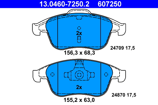 Brake Pad Set, disc brake (Front axle)  Art. 13046072502