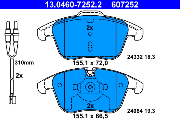 Brake Pad Set, disc brake (Front axle)  Art. 13046072522