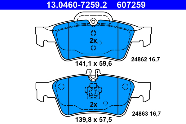 Brake Pad Set, disc brake (Rear axle)  Art. 13046072592