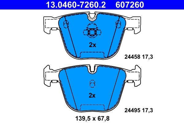 Brake Pad Set, disc brake (Rear axle)  Art. 13046072602