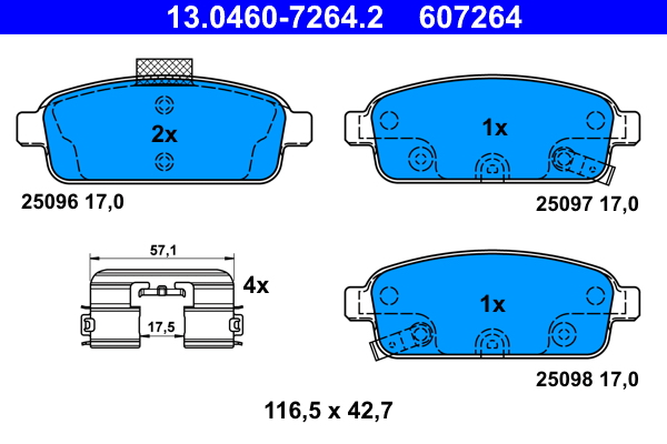 Brake Pad Set, disc brake (Front axle)  Art. 13046072642