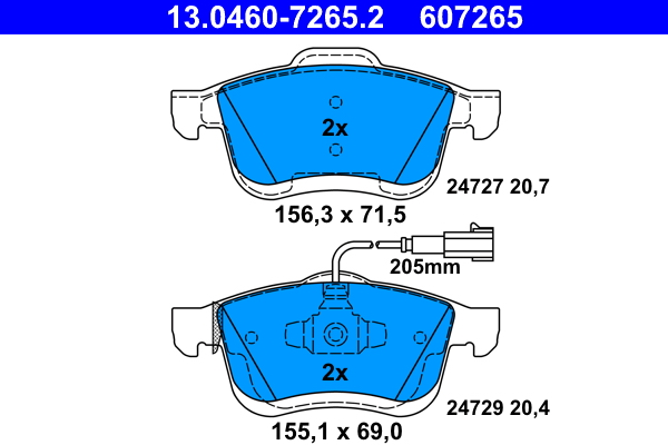 Brake Pad Set, disc brake (Front axle)  Art. 13046072652