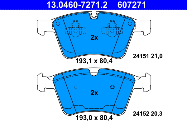 Brake Pad Set, disc brake (Front axle)  Art. 13046072712