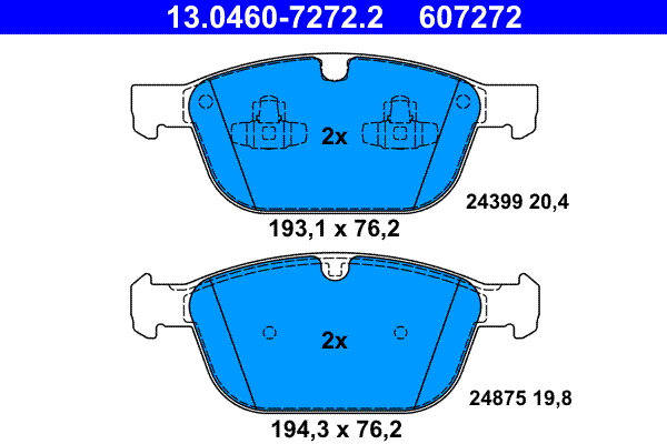 Brake Pad Set, disc brake (Front axle)  Art. 13046072722