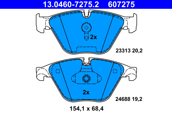 Brake Pad Set, disc brake (Front axle)  Art. 13046072752