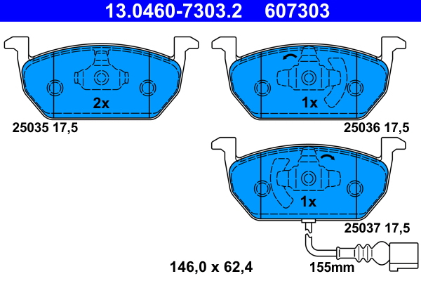 Brake Pad Set, disc brake (Front axle)  Art. 13046073032