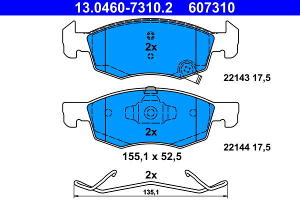 Brake Pad Set, disc brake (Front axle)  Art. 13046073102