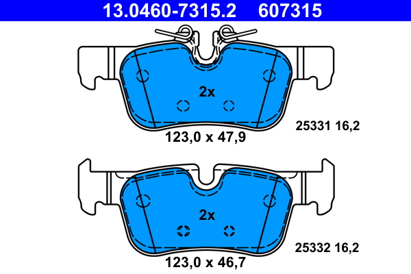 Brake Pad Set, disc brake (Rear axle)  Art. 13046073152