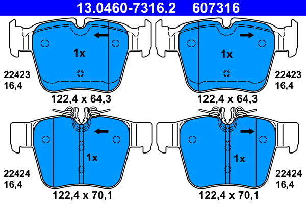 Brake Pad Set, disc brake (Rear axle)  Art. 13046073162