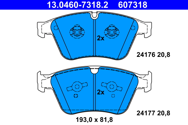 Brake Pad Set, disc brake (Front axle)  Art. 13046073182