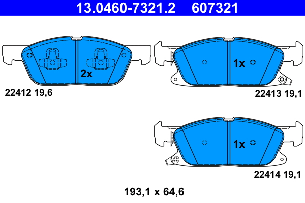 Brake Pad Set, disc brake (Front axle)  Art. 13046073212