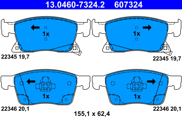 Brake Pad Set, disc brake (Front axle)  Art. 13046073242