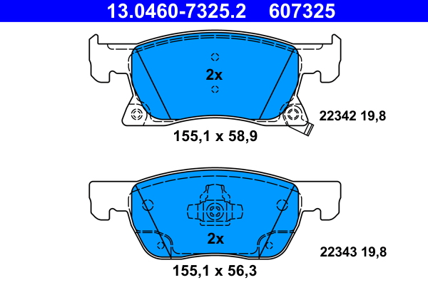 Brake Pad Set, disc brake (Front axle)  Art. 13046073252