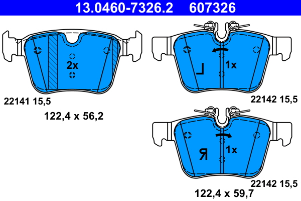 Brake Pad Set, disc brake (Rear axle)  Art. 13046073262