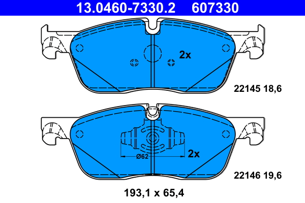 Brake Pad Set, disc brake (Front axle)  Art. 13046073302