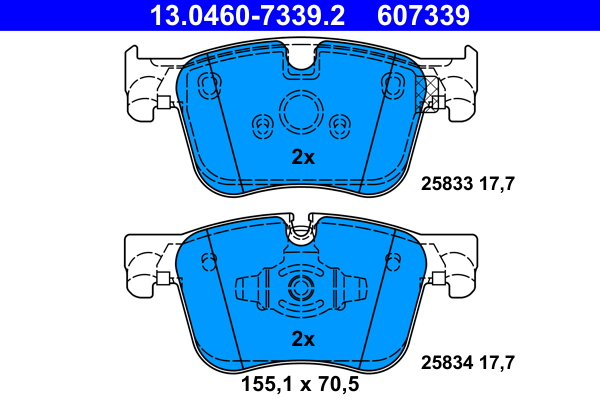 Brake Pad Set, disc brake (Double cloth)  Art. 13046073392