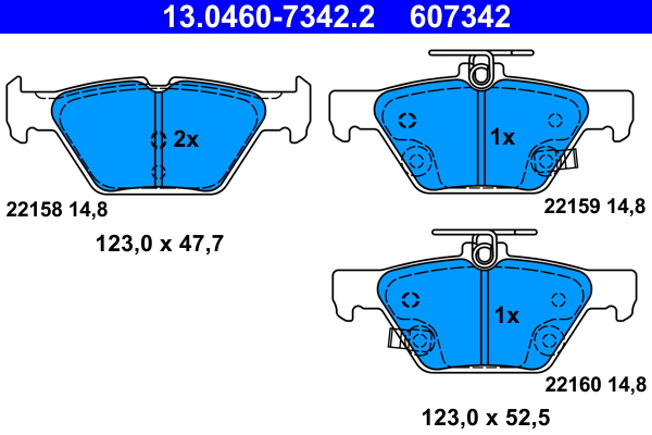 Brake Pad Set, disc brake (Rear axle)  Art. 13046073422