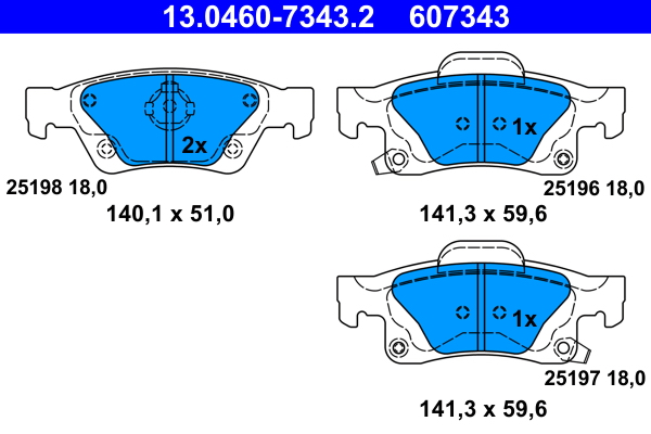 Brake Pad Set, disc brake (Rear axle)  Art. 13046073432