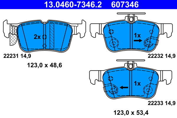 Brake Pad Set, disc brake (Rear axle)  Art. 13046073462