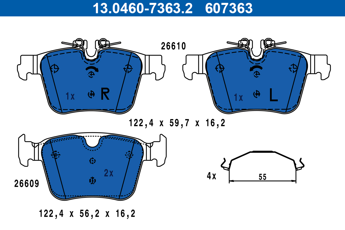 Brake Pad Set, disc brake  Art. 13046073632