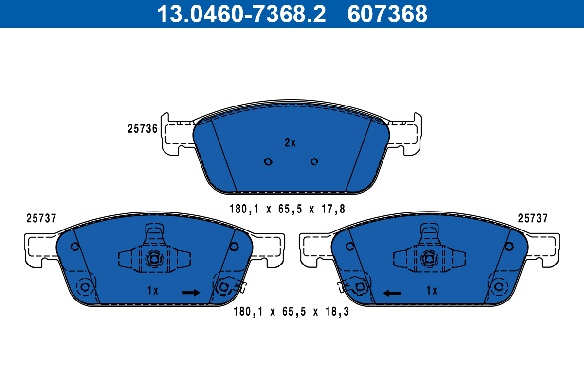 Brake Pad Set, disc brake  Art. 13046073682