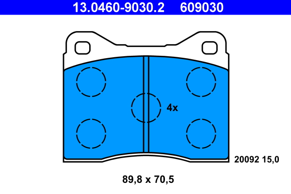 Brake Pad Set, disc brake (Front axle)  Art. 13046090302