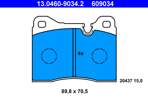 Brake Pad Set, disc brake (Front axle)  Art. 13046090342