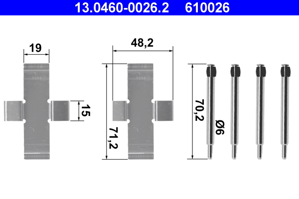 Accessory Kit, disc brake pad (Rear axle)  Art. 13046000262